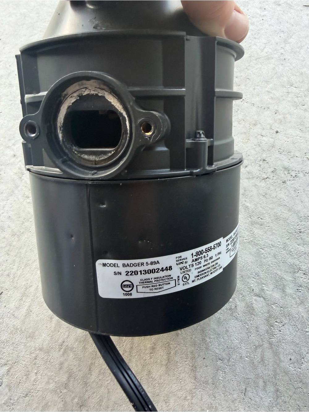 InSinkErator Badger 5 Garbage Disposal - Black - Picture 8 of 10
